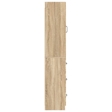 Skåpset 2 pcs Sonoma-ek 33 x 34,5 x 87 cm Konstruerat trä