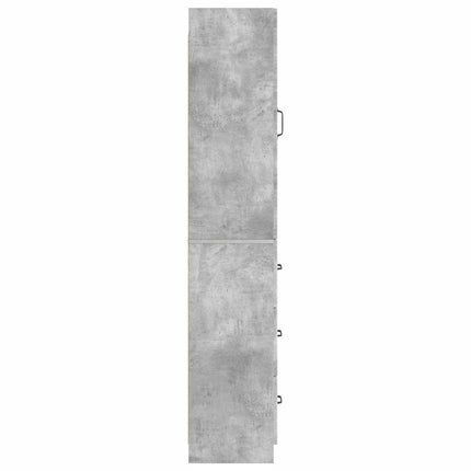 Skåpset 2 pcs Betonggrå 33 x 34,5 x 87 cm Konstruerat trä