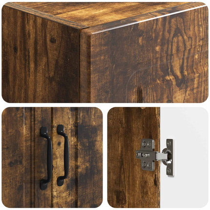 Skåpset 2 pcs Rökt ek 33 x 34,5 x 87 cm Konstruerat trä