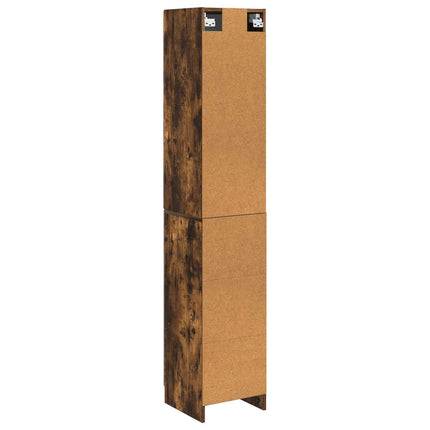 Skåpset 2 pcs Rökt ek 33 x 34,5 x 87 cm Konstruerat trä