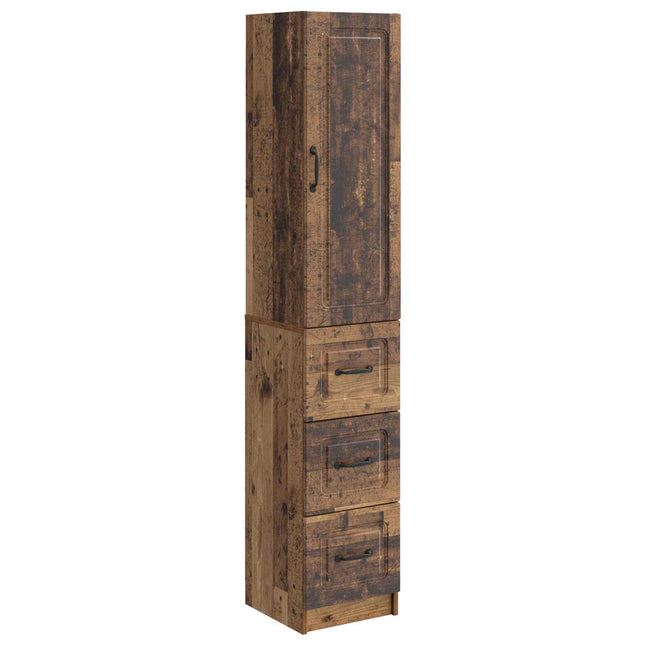 Skåpset 2 st 33 x 34,5 x 87 cm Konstruerat trä Gammalt trä