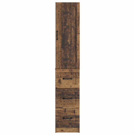 Skåpset 2 pcs Gammalt trä 33 x 34,5 x 87 cm Konstruerat trä