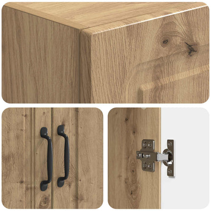 Skåpset 2 pcs Artisan-ek 33 x 34,5 x 87 cm Konstruerat trä