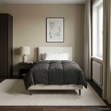 Sommar Duvet Quiltad Antracit 140 x 200 cm Mikrofiber