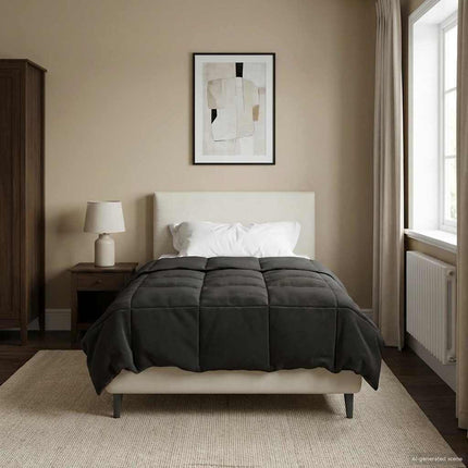 Sommar Duvet Quiltad Antracit 155 x 200 cm Mikrofiber