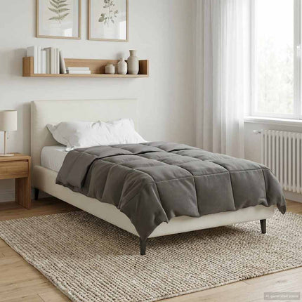 Sommar Duvet Quiltad Ljusgrå 155 x 200 cm Mikrofiber