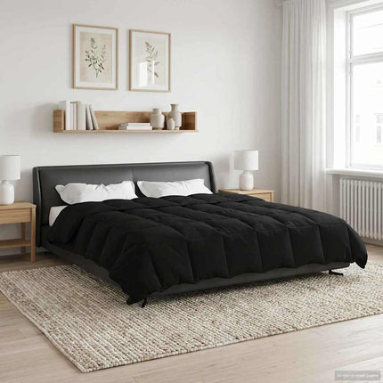 Sommar Duvet Quiltad Svart 240 x 260 cm Mikrofiber