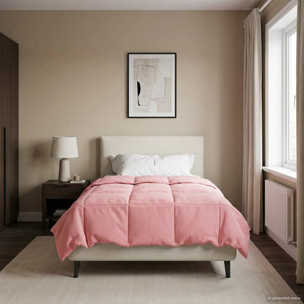 Sommar Duvet Quiltad Rosa 140 x 200 cm Mikrofiber