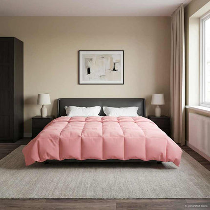 Sommar Duvet Quiltad Rosa 200 x 200 cm Mikrofiber