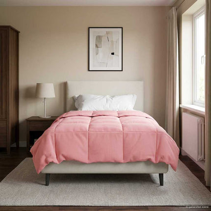 Sommar Duvet Quiltad Rosa 155 x 220 cm Mikrofiber