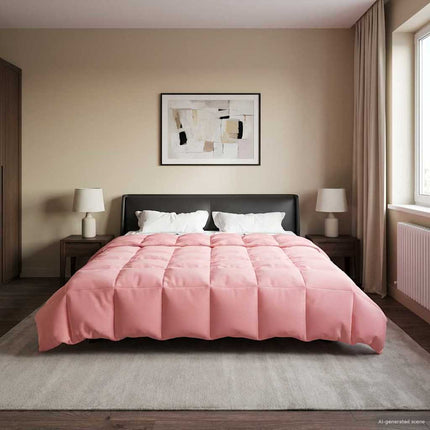 Sommar Duvet Quiltad Rosa 200 x 220 cm Mikrofiber