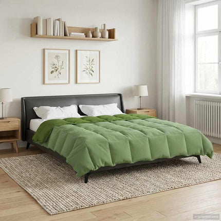 Sommar Duvet Quiltad Grön 200 x 240 cm Mikrofiber