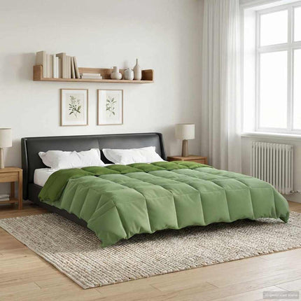 Sommar Duvet Quiltad Grön 220 x 240 cm Mikrofiber
