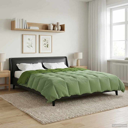 Sommar Duvet Quiltad Grön 220 x 260 cm Mikrofiber