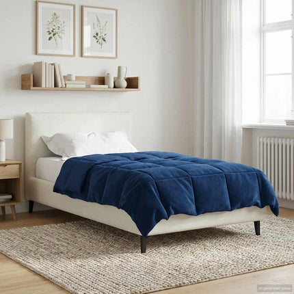 Sommar Duvet Quiltad Mörkblå 140 x 200 cm Mikrofiber