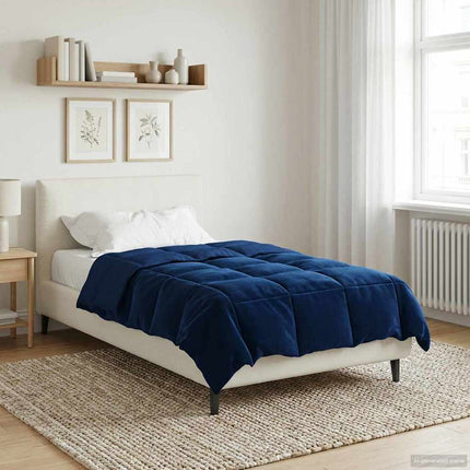 Sommar Duvet Quiltad Mörkblå 155 x 220 cm Mikrofiber