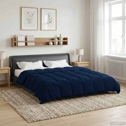 Sommar Duvet Quiltad Mörkblå 200 x 220 cm Mikrofiber