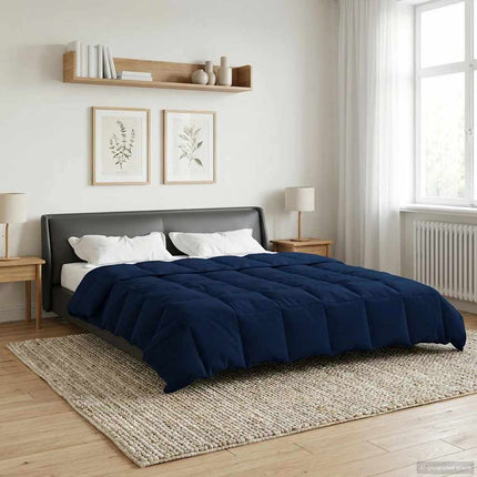Sommar Duvet Quiltad Mörkblå 220 x 240 cm Mikrofiber