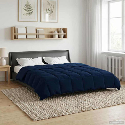 Sommar Duvet Quiltad Mörkblå 220 x 260 cm Mikrofiber