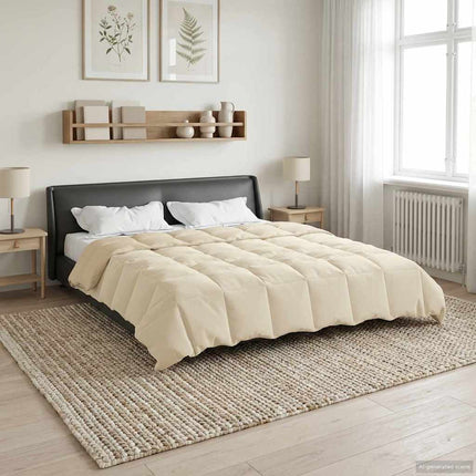Sommar Duvet Quiltad Kräm 200 x 200 cm Mikrofiber