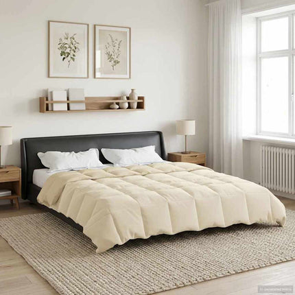 Sommar Duvet Quiltad Kräm 220 x 260 cm Mikrofiber
