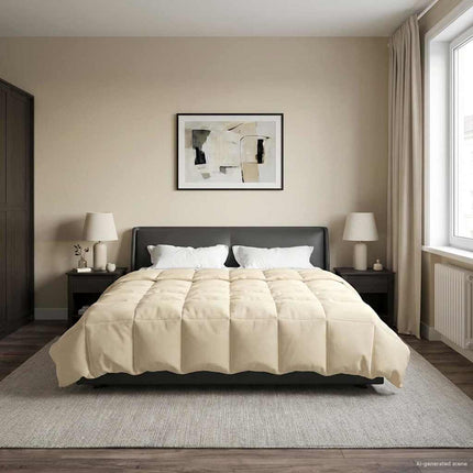 Sommar Duvet Quiltad Kräm 220 x 260 cm Mikrofiber