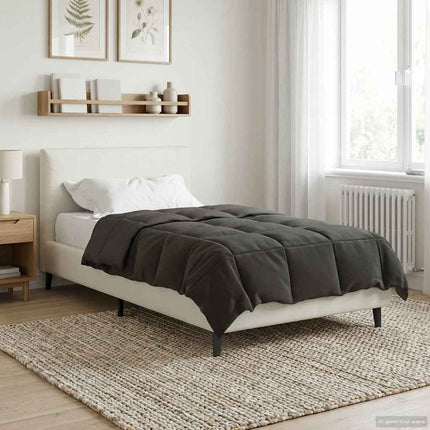 Full Års-Duvet Quiltad Antracit 135 x 200 cm Mikrofiber