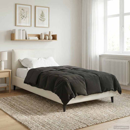 Full Års-Duvet Quiltad Antracit 155 x 220 cm Mikrofiber