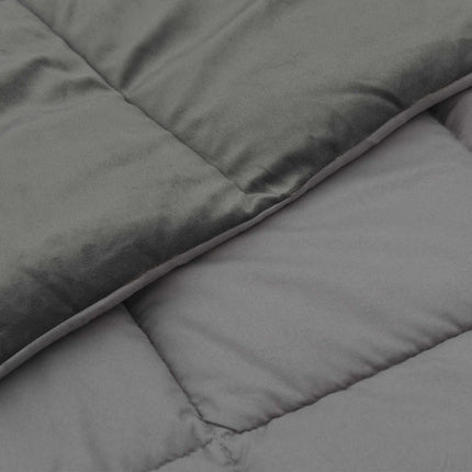 Full Års-Duvet Quiltad Ljusgrå 155 x 200 cm Mikrofiber