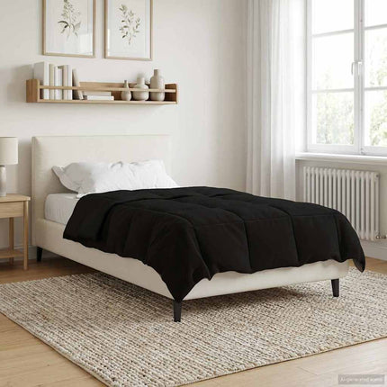 Full Års-Duvet Quiltad Svart 140 x 200 cm Mikrofiber