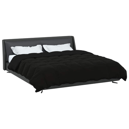 Full Års-Duvet Quiltad Svart 240 x 260 cm Mikrofiber