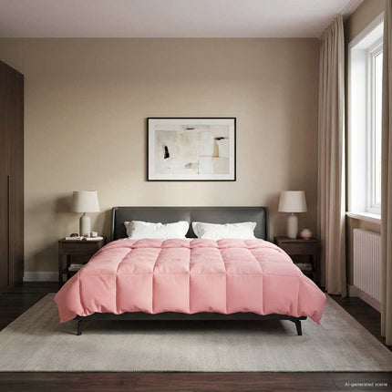 Full Års-Duvet Quiltad Rosa 200 x 240 cm Mikrofiber