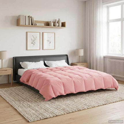 Full Års-Duvet Quiltad Rosa 200 x 220 cm Mikrofiber