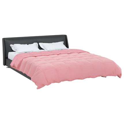 Full Års-Duvet Quiltad Rosa 200 x 220 cm Mikrofiber