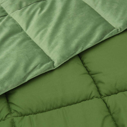 Full Års-Duvet Quiltad Grön 135 x 220 cm Mikrofiber
