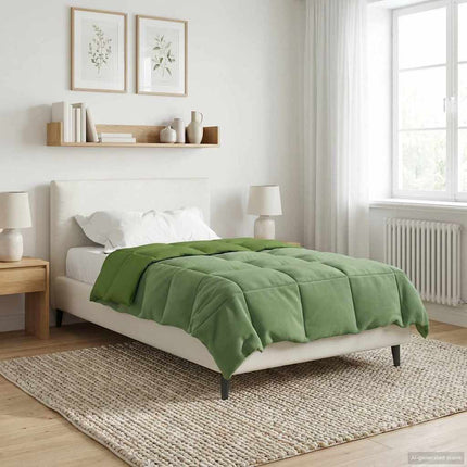 Full Års-Duvet Quiltad Grön 155 x 220 cm Mikrofiber