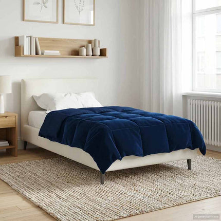 Full Års-Duvet Quiltad Mörkblå 140 x 220 cm Mikrofiber