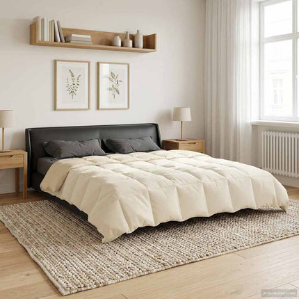 Full Års-Duvet Quiltad Kräm 220 x 240 cm Mikrofiber