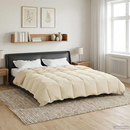 Full Års-Duvet Quiltad Kräm 220 x 260 cm Mikrofiber