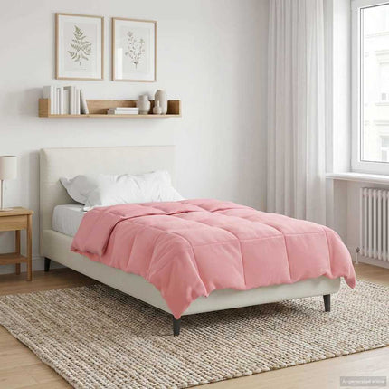 Vinter Täcke Quiltad Rosa 135 x 200 cm Mikrofiber