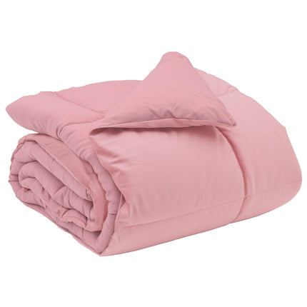 Vinter Täcke Quiltad Rosa 135 x 220 cm Mikrofiber