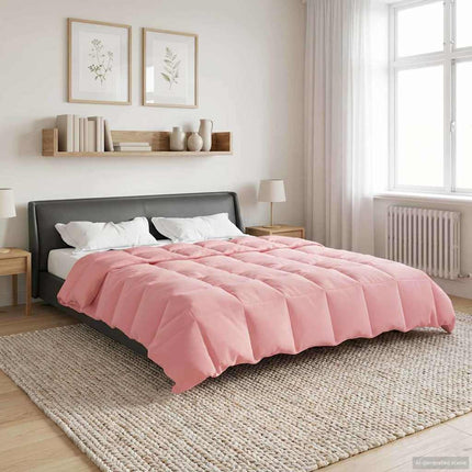 Vinter Täcke Quiltad Rosa 220 x 260 cm Mikrofiber