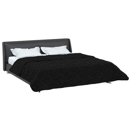 Sommar Duvet Svart 240 x 260 cm Mikrofiber och Teddyfleece