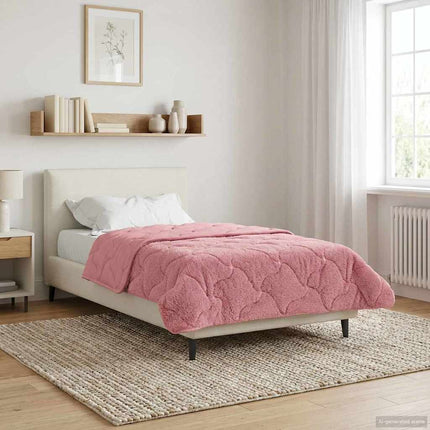 Sommar Duvet Rosa 140 x 220 cm Mikrofiber och Teddyfleece