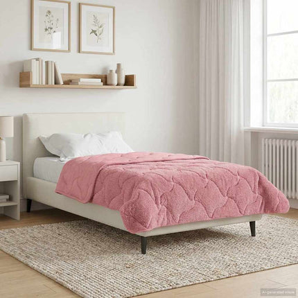 Sommar Duvet Rosa 155 x 200 cm Mikrofiber och Teddyfleece