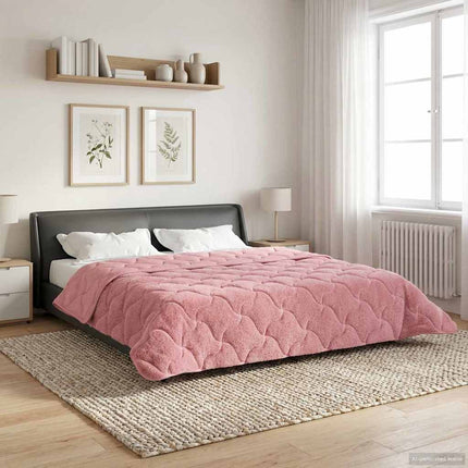 Sommar Duvet Rosa 200 x 240 cm Mikrofiber och Teddyfleece