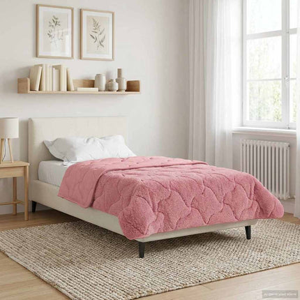 Sommar Duvet Rosa 135 x 200 cm Mikrofiber och Teddyfleece