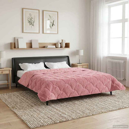 Sommar Duvet Rosa 200 x 220 cm Mikrofiber och Teddyfleece