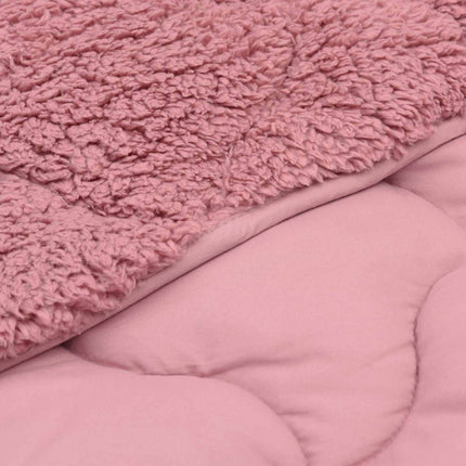 Sommar Duvet Rosa 220 x 260 cm Mikrofiber och Teddyfleece