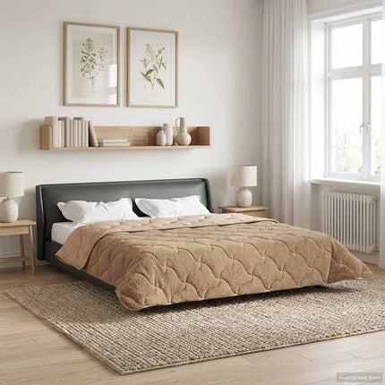 Sommar Duvet Taupe 240 x 260 cm Mikrofiber och Teddyfleece